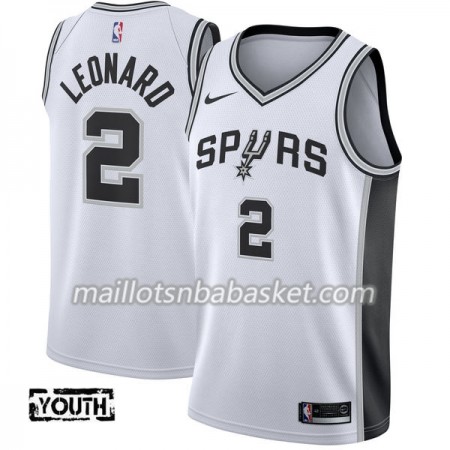 Maillot Enfant San Antonio Spurs Kawhi Leonard 2 Nike 2017-18 Blanc Swingman Maillot Enfant San Antonio Spurs Kawhi Leonard 2 Nike 2017-18 Blanc Swingman